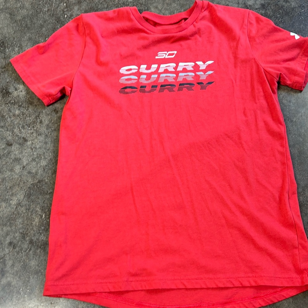 YL UA Steph Curry tee shirt. Excellent condition
